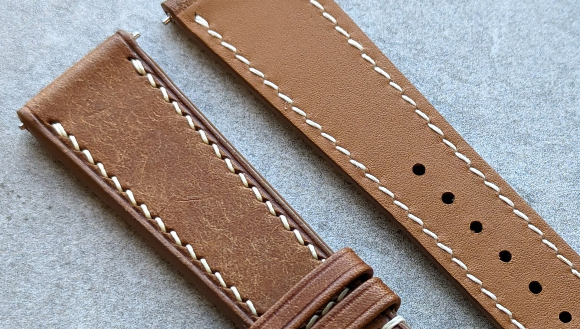 Hand-stitched watch strap